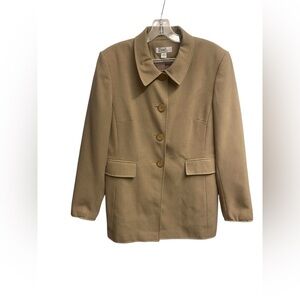 Emily Vintage Khaki Colored 4 Botton Blazer/Coat Size 12